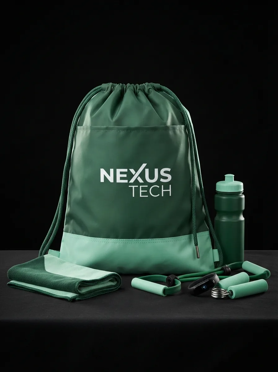 Mint Drawstring Set custom sports bag product shot