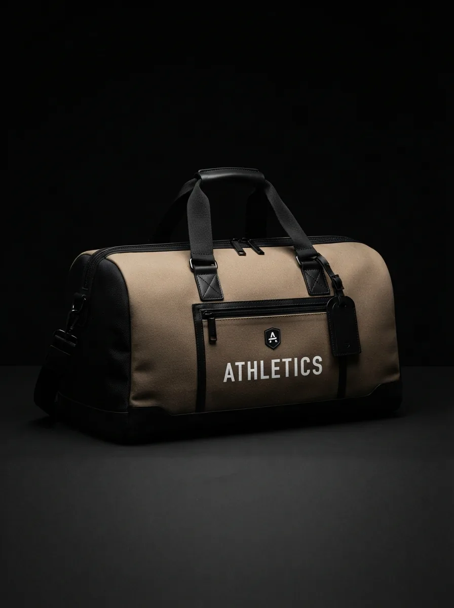 Black Studio Duffel custom sports bag product shot