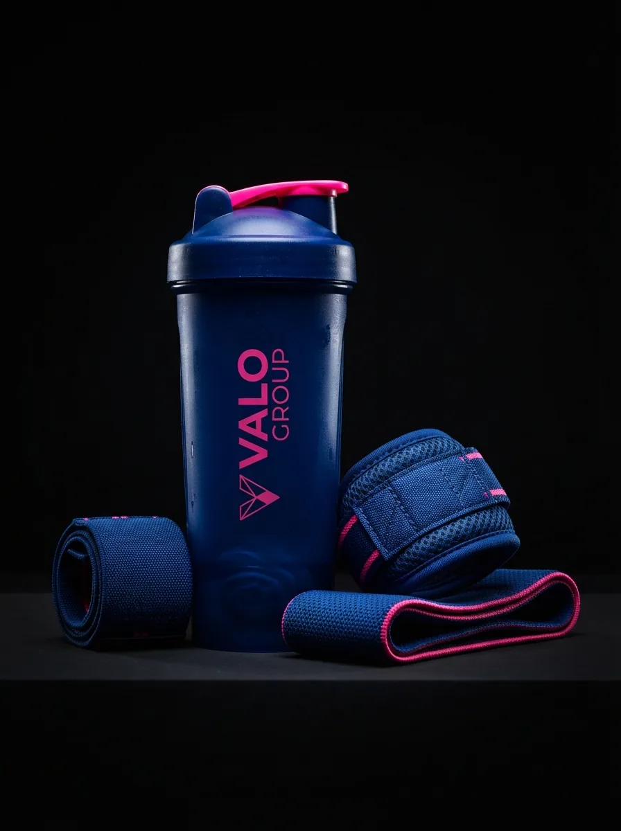 Shaker and Towel Accessory Set custom sports bag product shot
