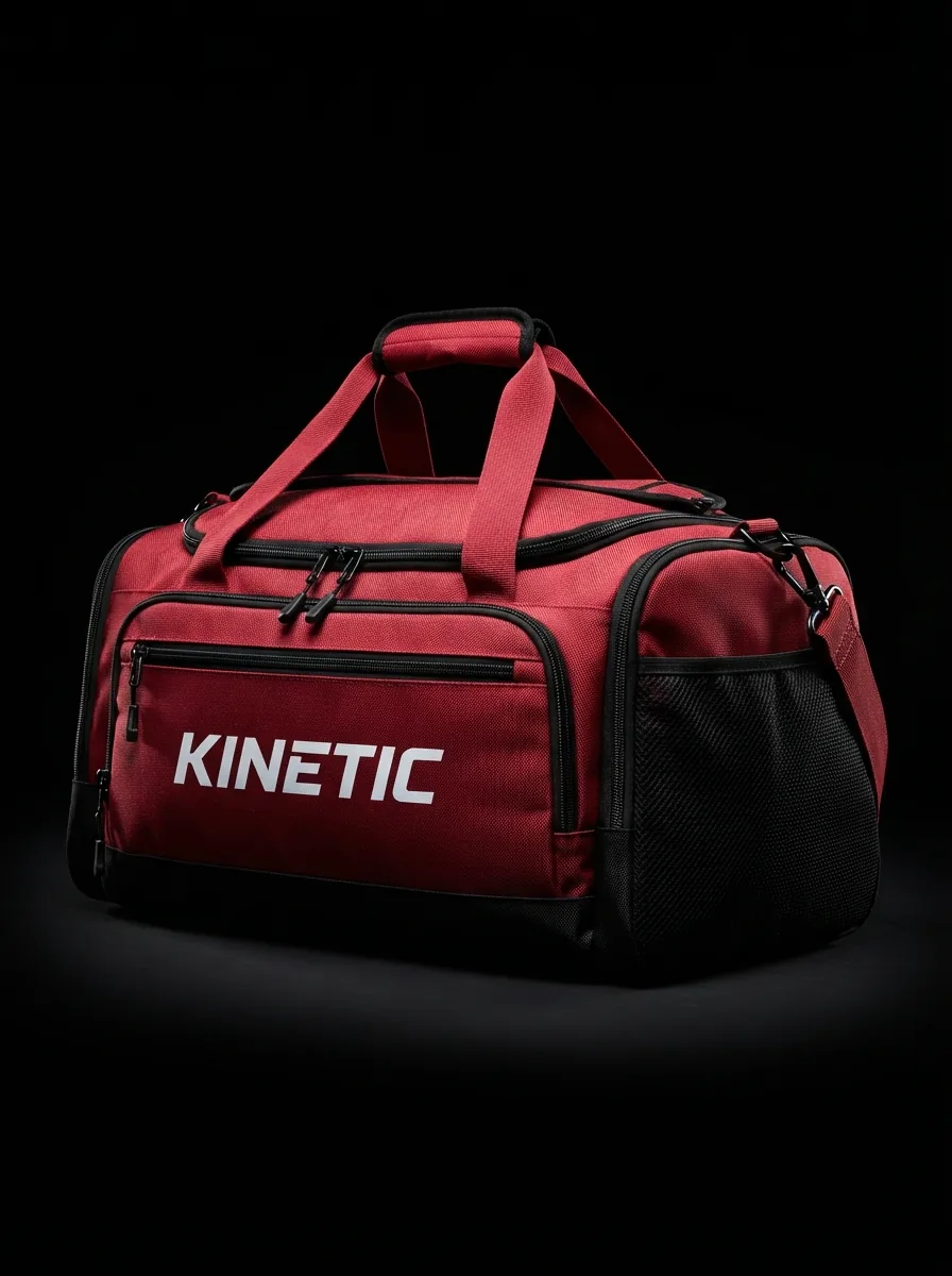 Crimson Mesh Gym Bag custom sports bag product shot