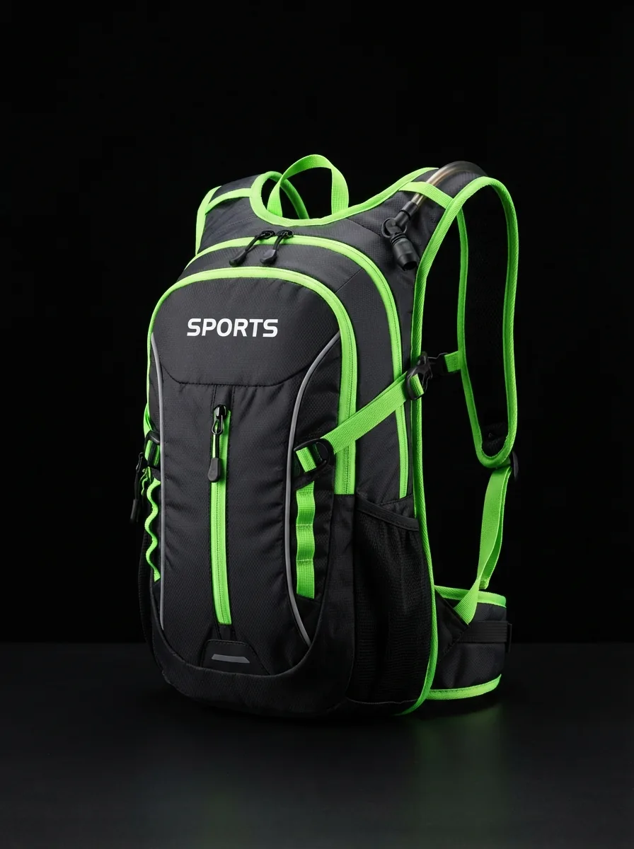 Neon Green Hydration Backpack custom sports bag product shot