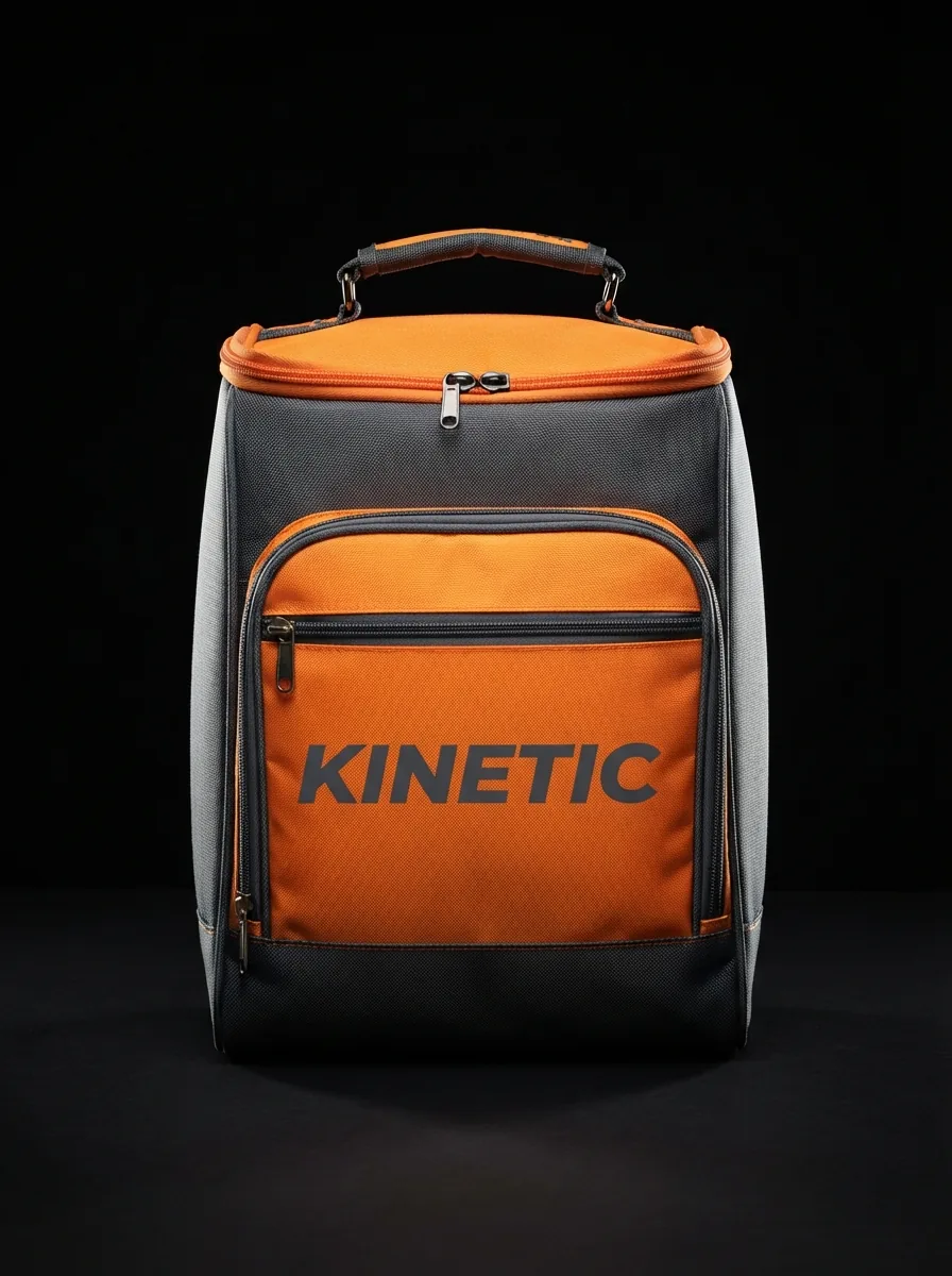 Orange Boot Bag custom sports bag product shot