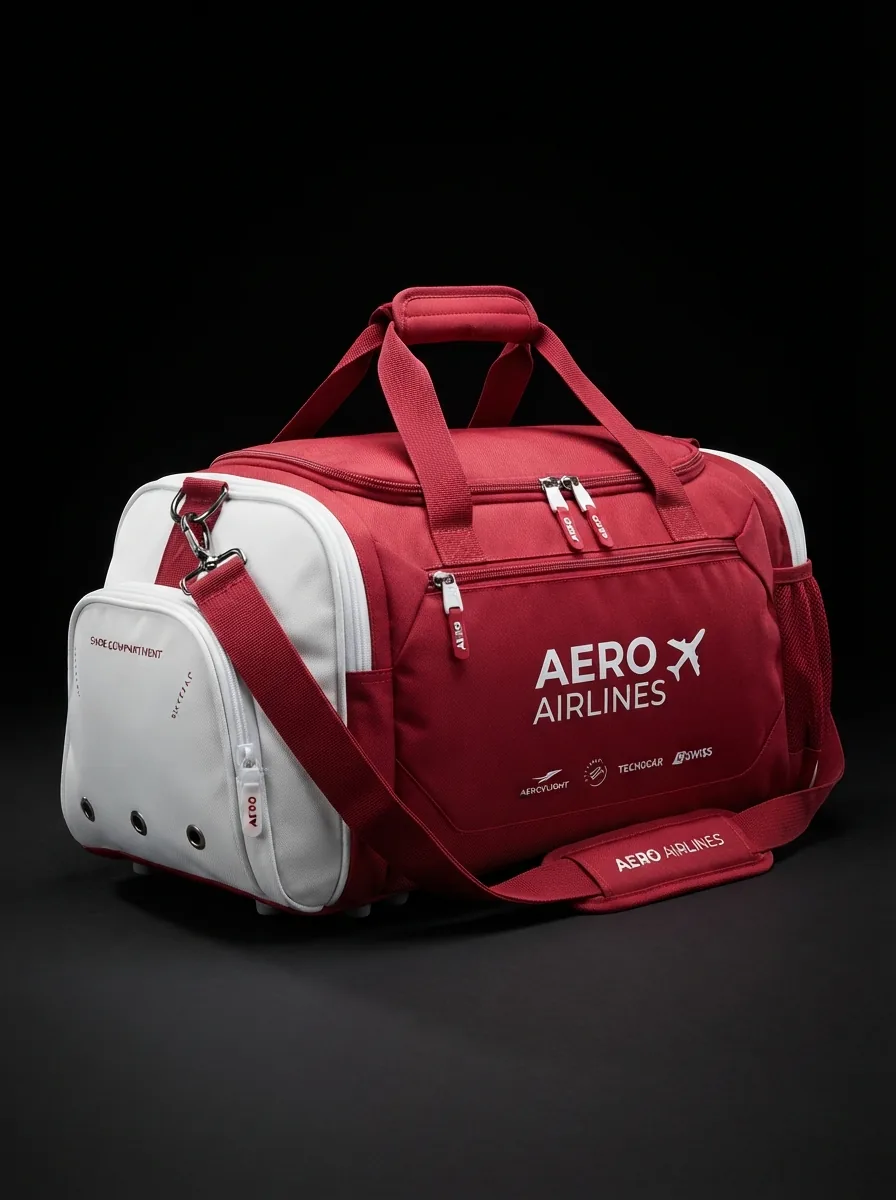 Crimson Wet-Compartment Bag custom sports bag product shot