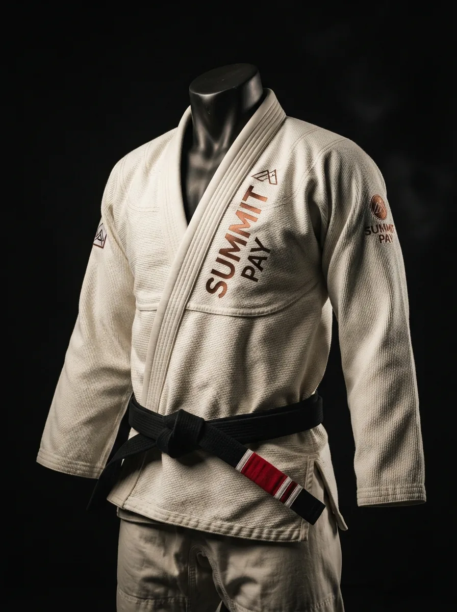 Sand Summit Gi custom BJJ uniform on a mannequin