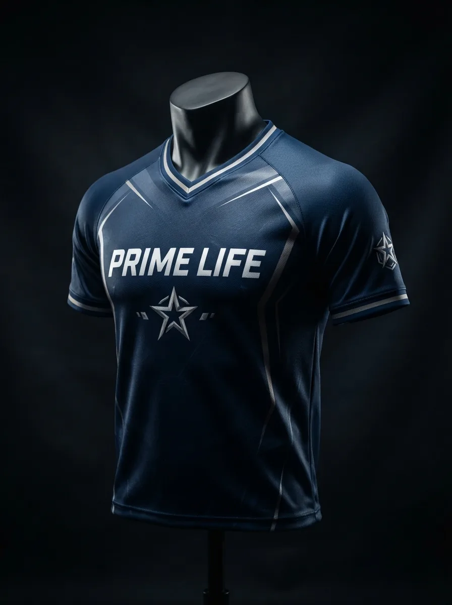 Midnight Prime custom esports jersey on a mannequin