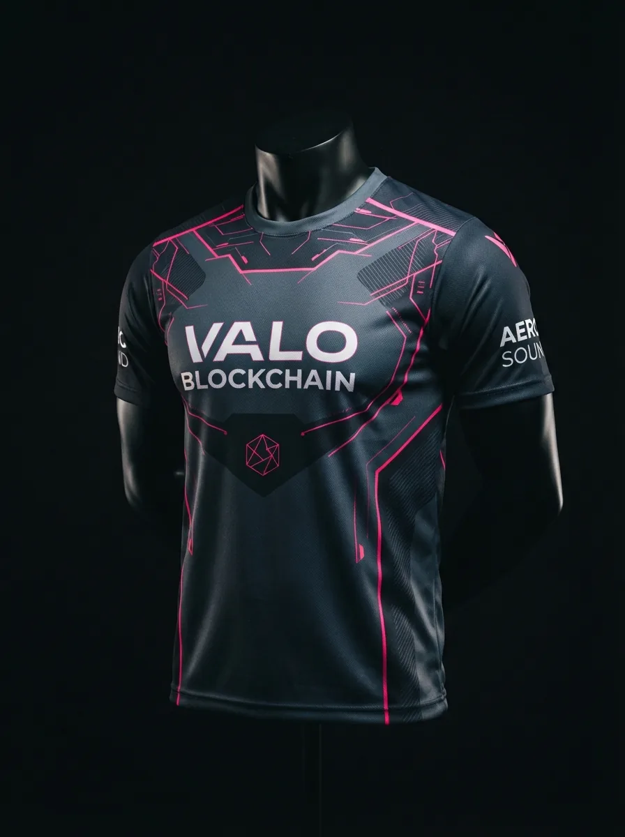 Neon Circuit custom esports jersey on a mannequin