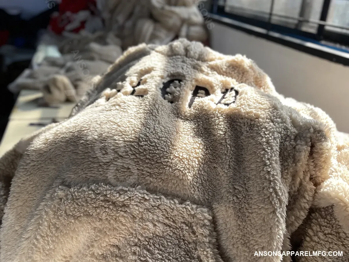 Sherpa fleece — embroidered