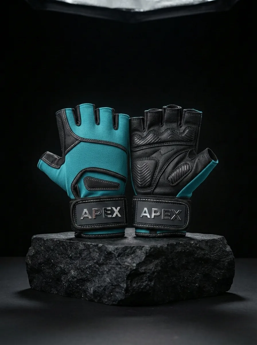 Teal Workout Glove custom sports gloves product shot