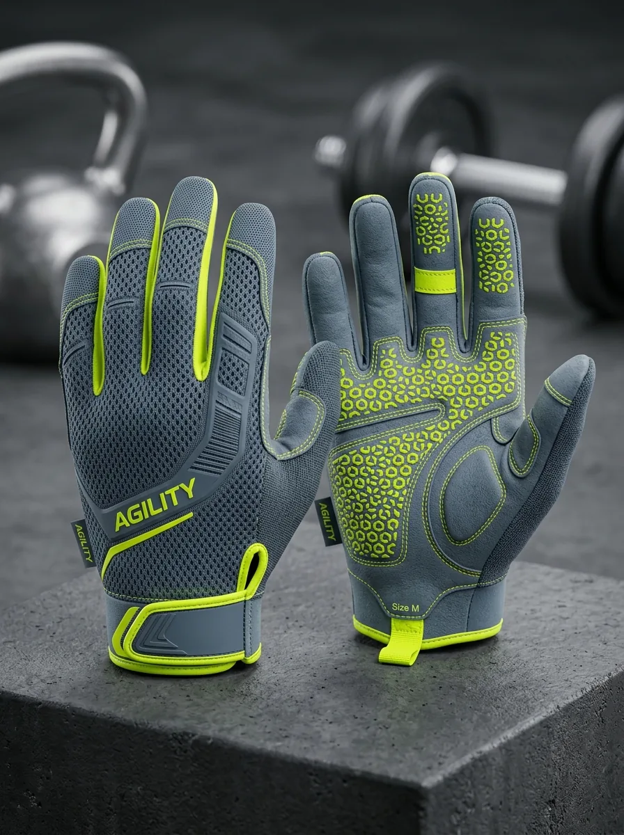 Slate and Lime Grip Glove custom sports gloves product shot