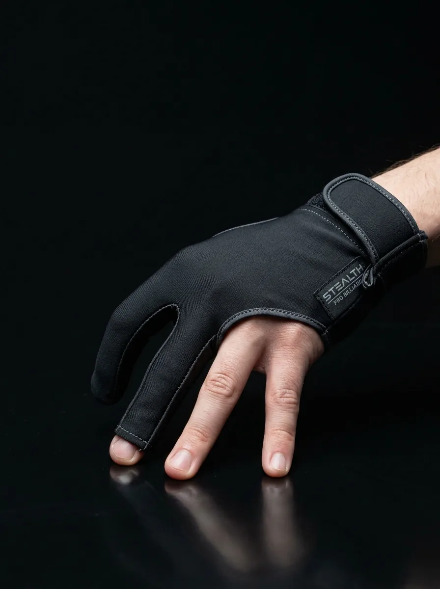 Black Billiard Glove custom sports gloves product shot