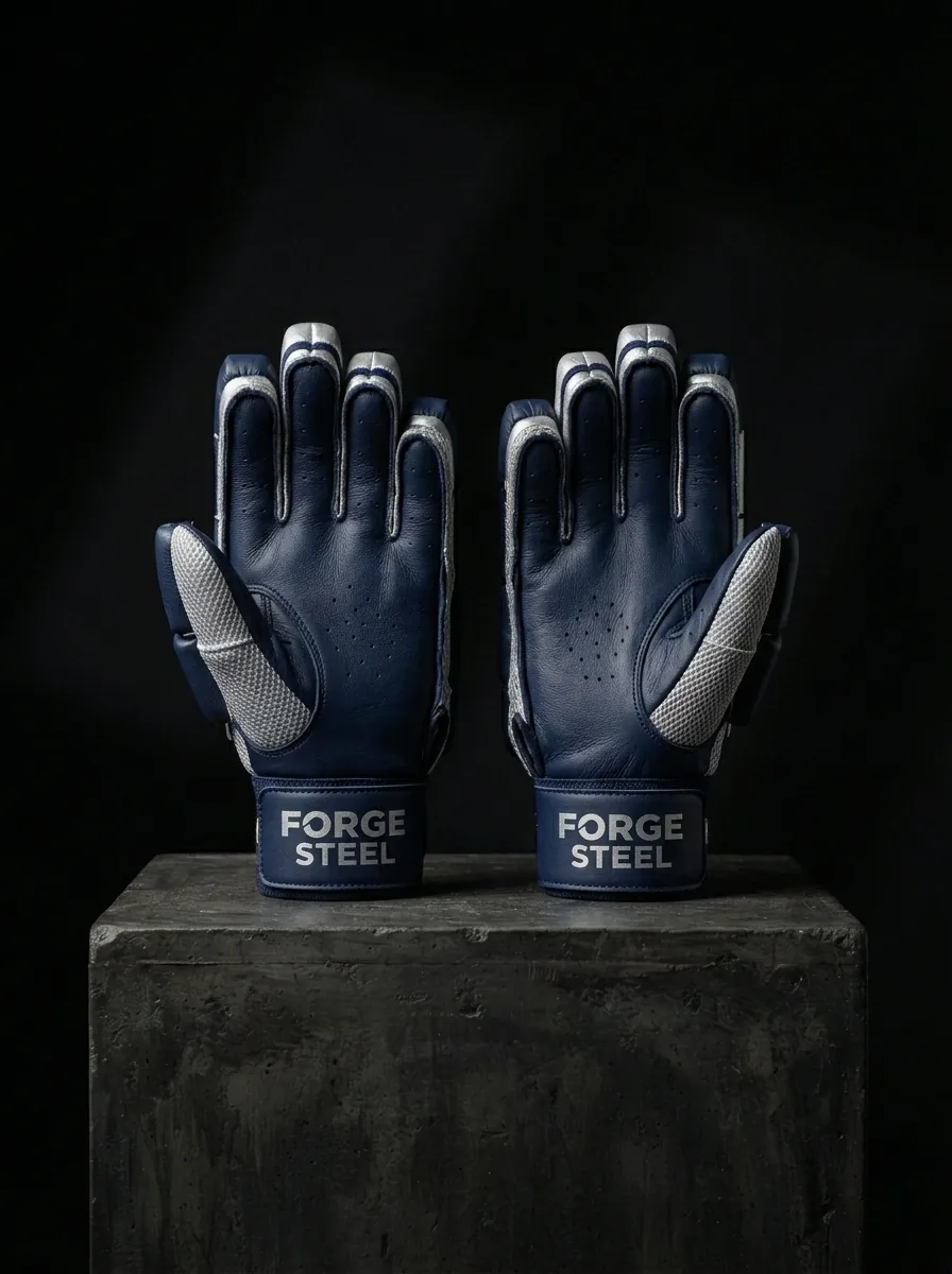 Navy Cricket Batting Glove custom sports gloves product shot