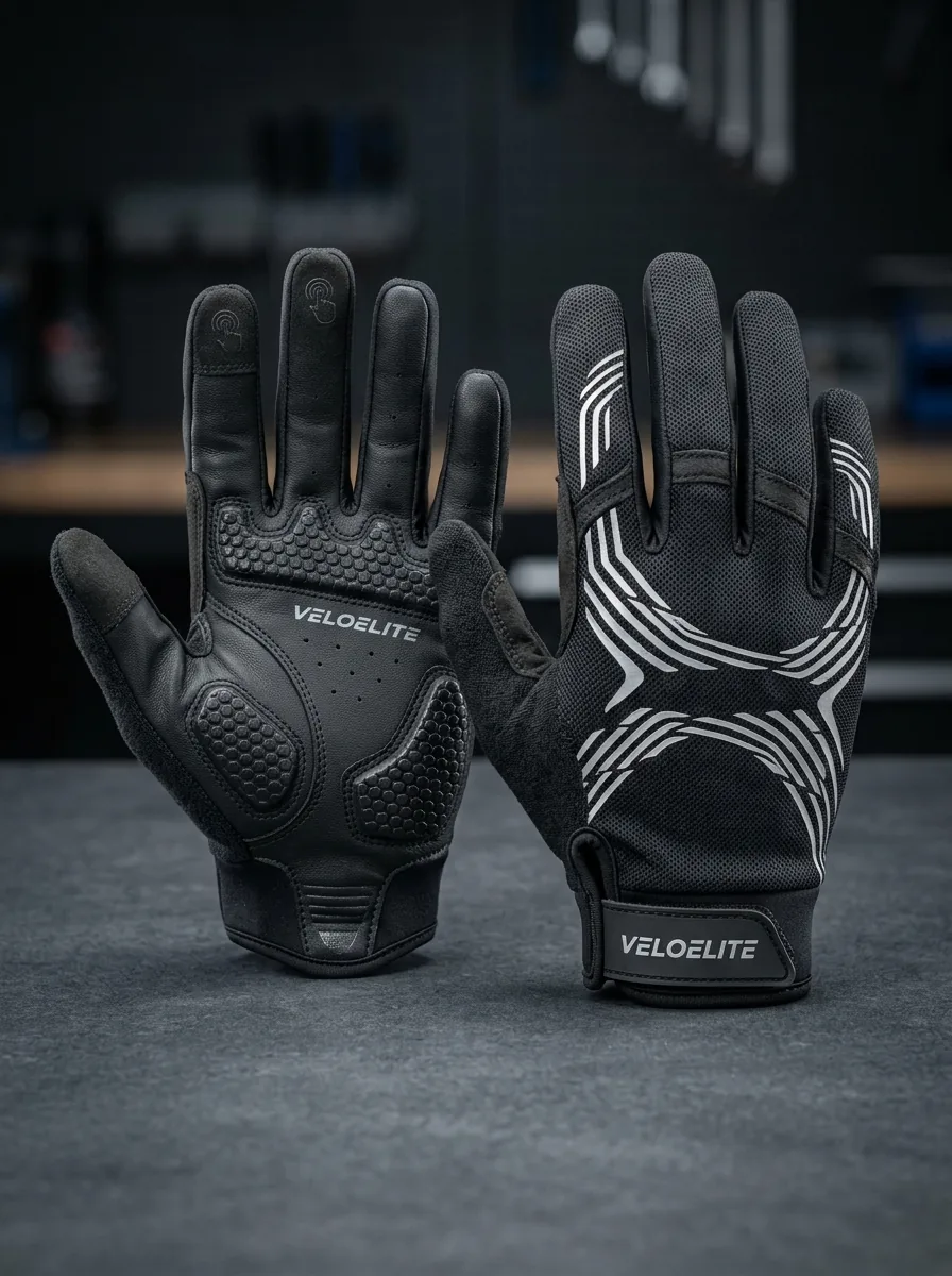 Black Gel Cycling Glove custom sports gloves product shot