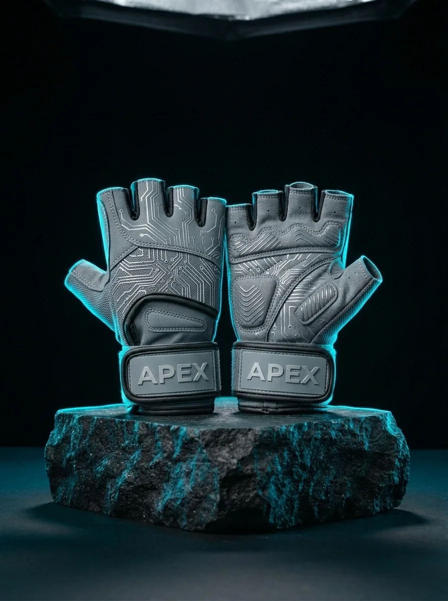 Teal Fingerless Workout Glove custom sports gloves product shot
