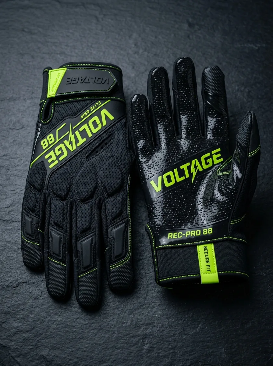 Volt Football Receiver Glove custom sports gloves product shot