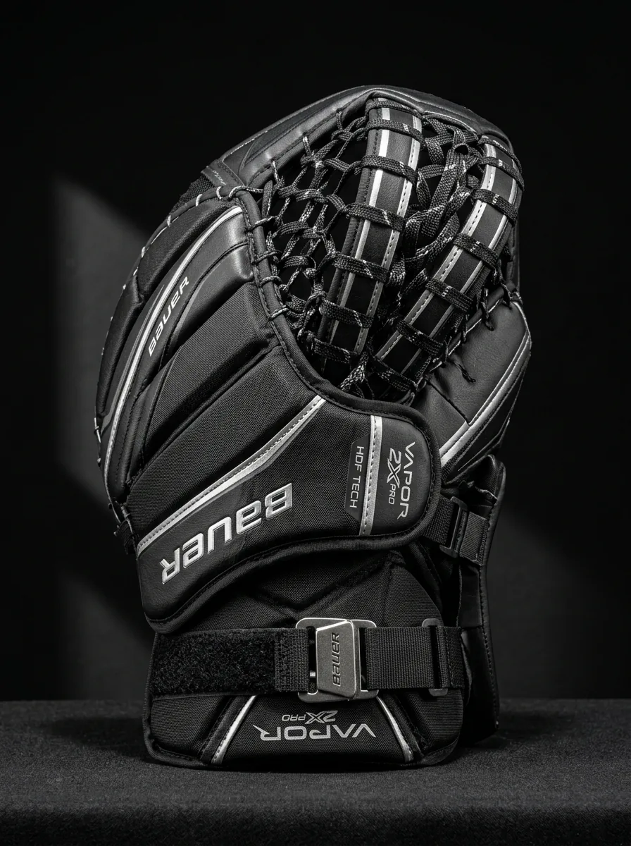 Black Goalie Catcher Glove custom sports gloves product shot