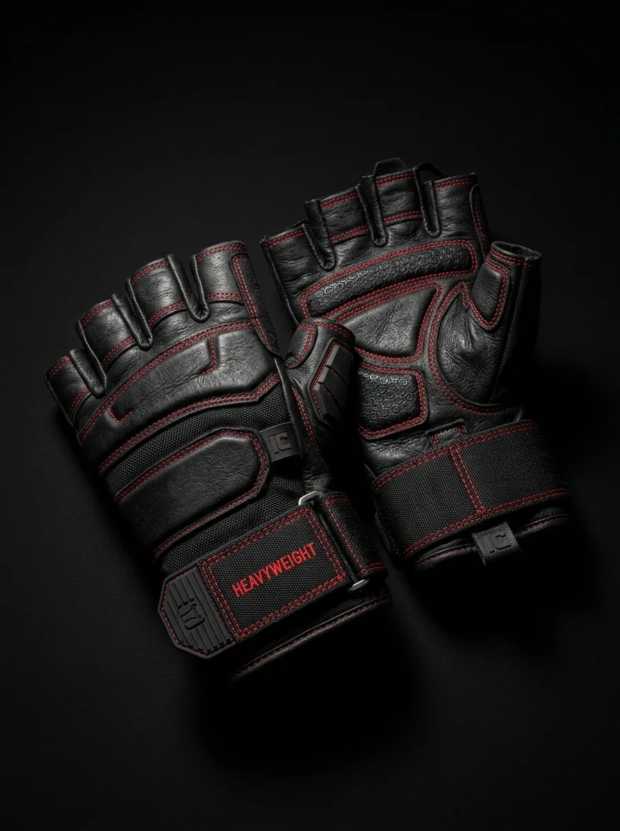 Red Trim Lifting Glove custom sports gloves product shot