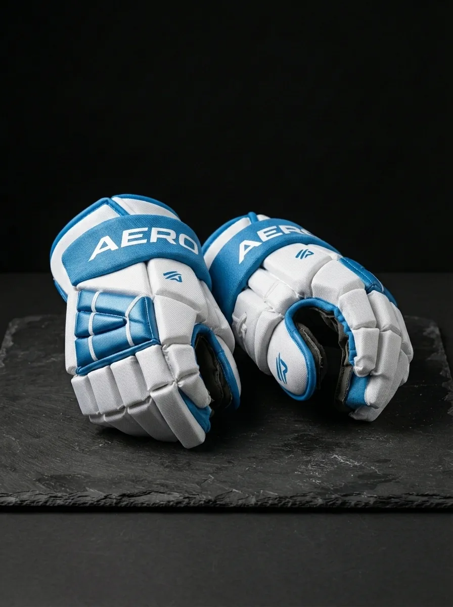 Sky Blue Hockey Glove custom sports gloves product shot