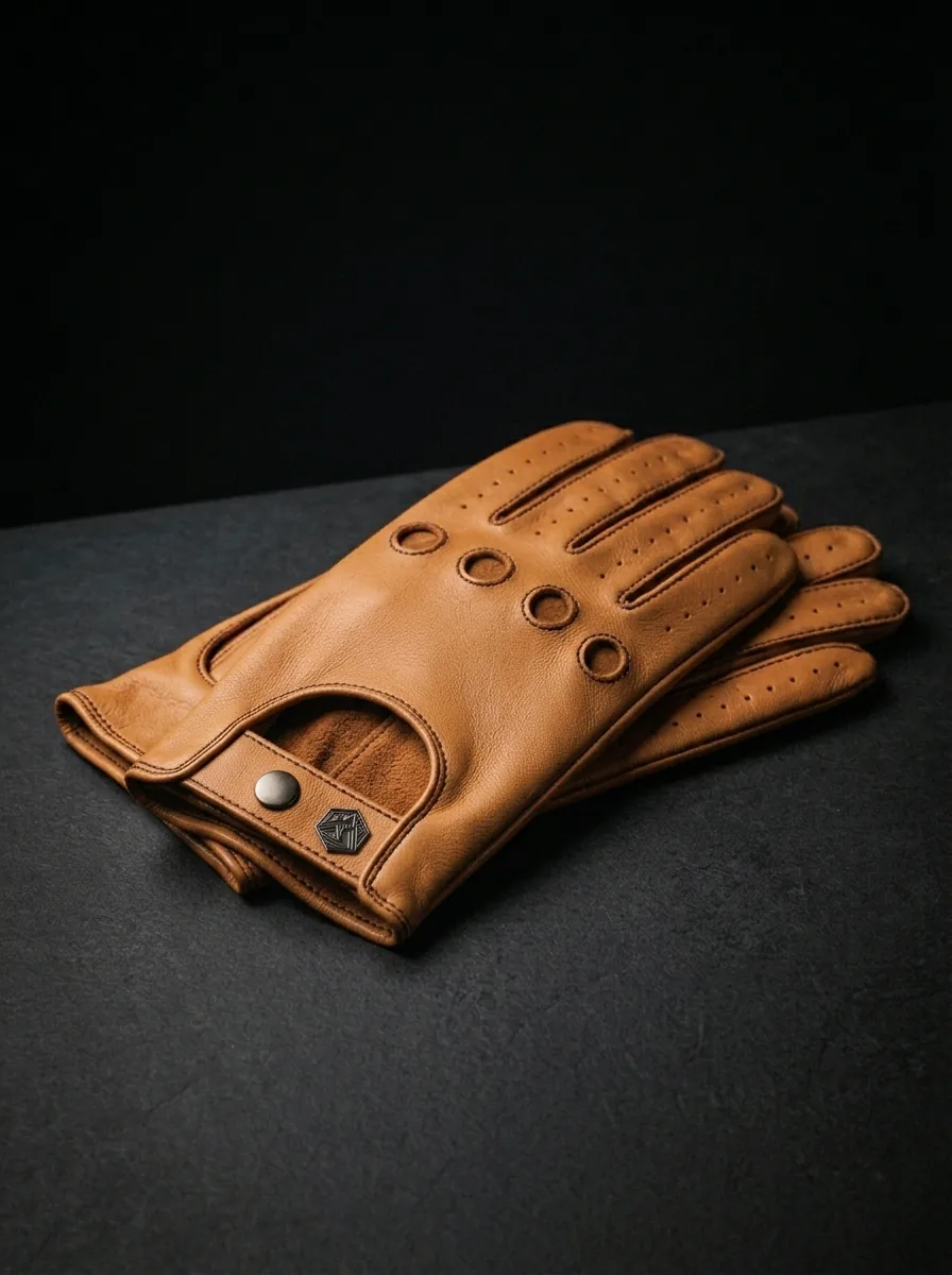 Camel Driving Glove custom sports gloves product shot