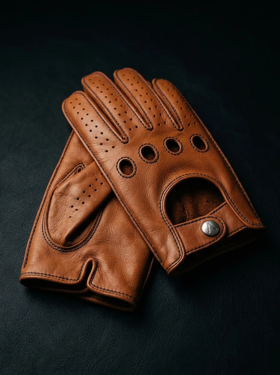 Cognac Driving Glove custom sports gloves product shot