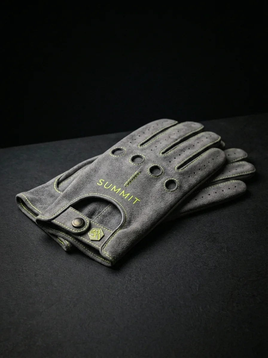 Stone Grey Driving Glove custom sports gloves product shot