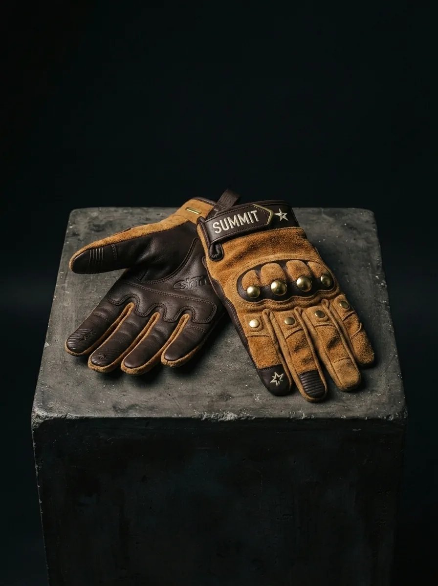 Tan Knuckle Motorcycle Glove custom sports gloves product shot