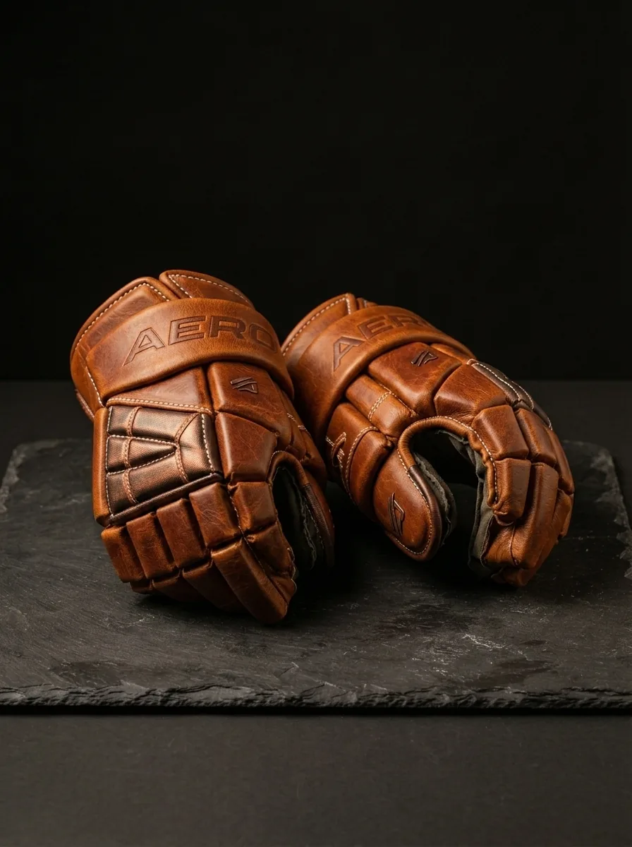 Cognac Heritage Hockey Glove custom sports gloves product shot