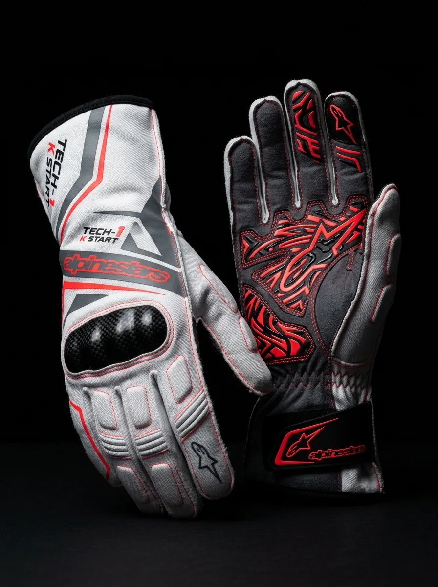 Red and White Racing Glove custom sports gloves product shot