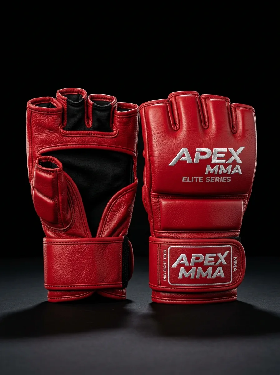 Red MMA Glove custom sports gloves product shot