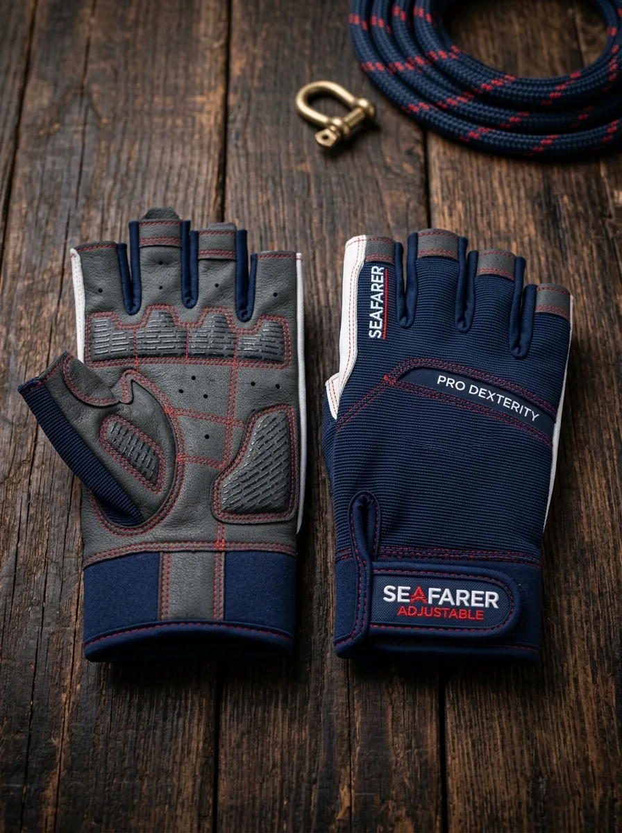 Navy Sailing Glove custom sports gloves product shot