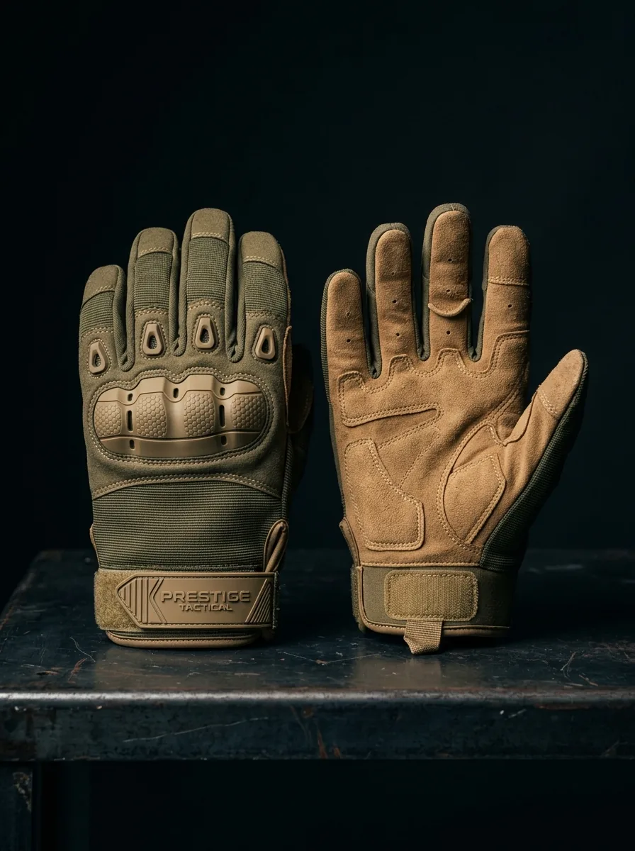 Olive and Tan Shooting Glove custom sports gloves product shot