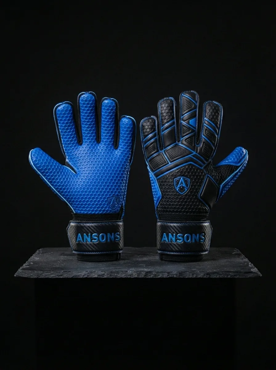 Royal Blue Keeper custom sports gloves product shot