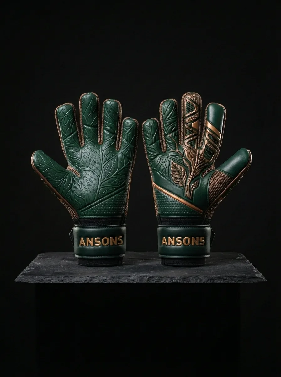 Forest Green Keeper custom sports gloves product shot