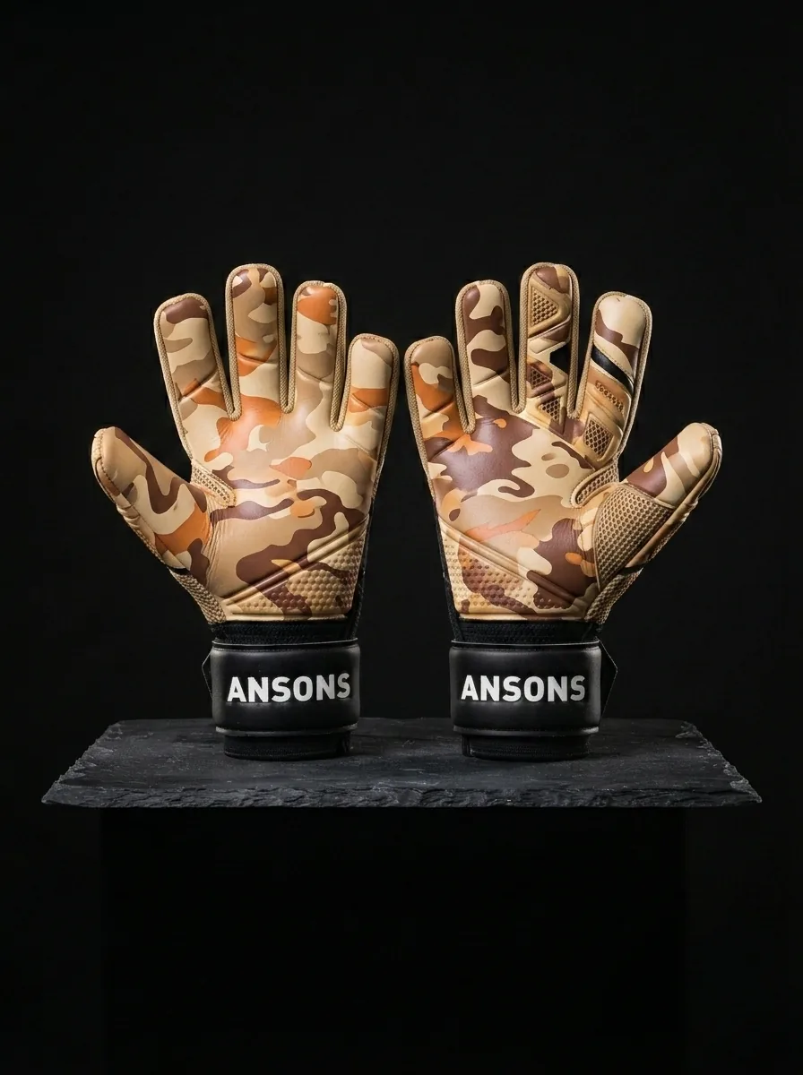 Bronze Camo Keeper custom sports gloves product shot