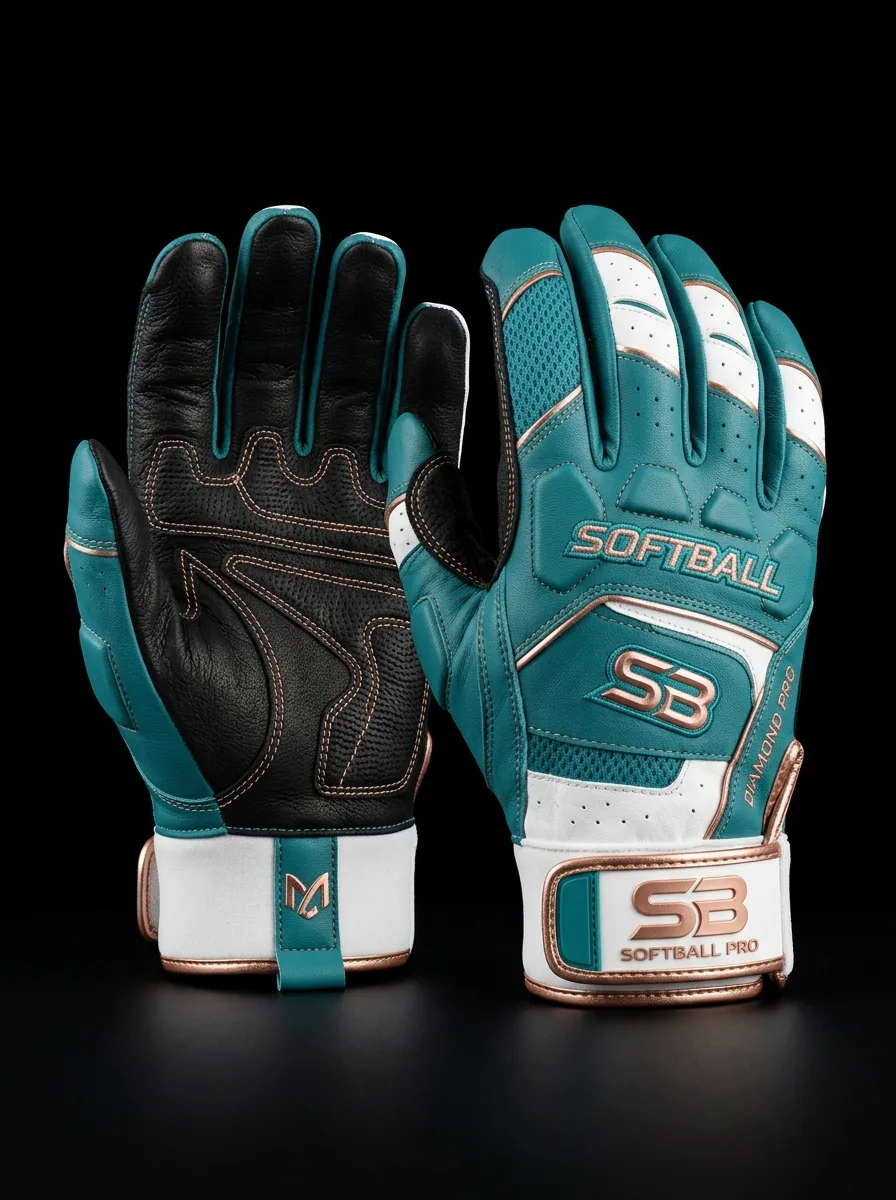 Teal Softball Batting Glove custom sports gloves product shot