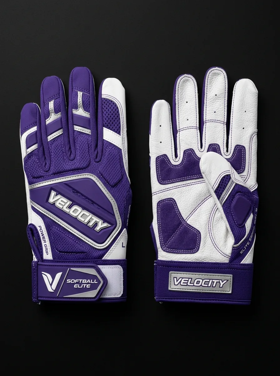 Purple Softball Batting Glove custom sports gloves product shot