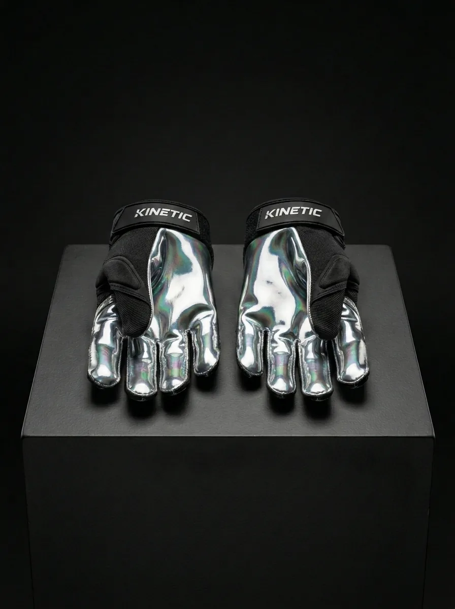 Silver Chrome Sport Glove custom sports gloves product shot