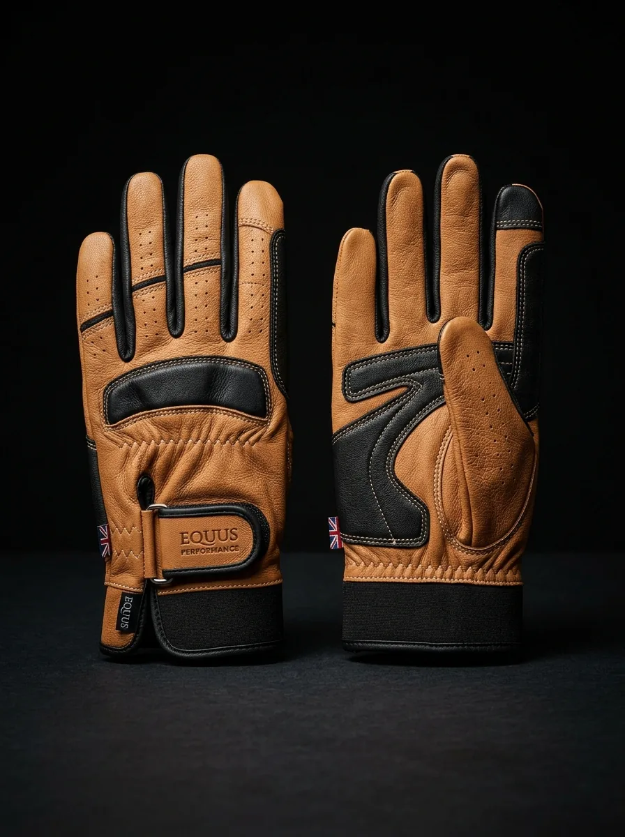Tan Equestrian Glove custom sports gloves product shot
