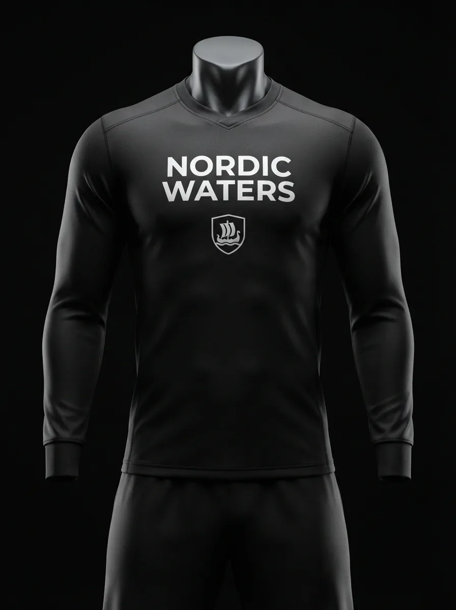 Pure Black custom goalkeeper kit on a mannequin