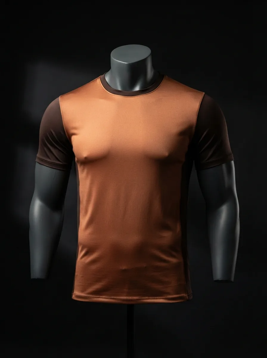 Burnt Orange Tee custom gym and training apparel on a mannequin