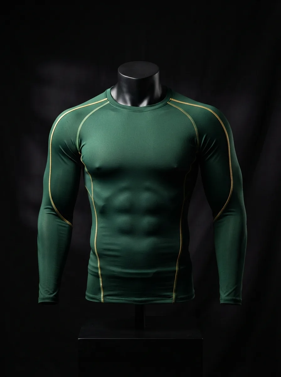 Emerald Longsleeve custom gym and training apparel on a mannequin