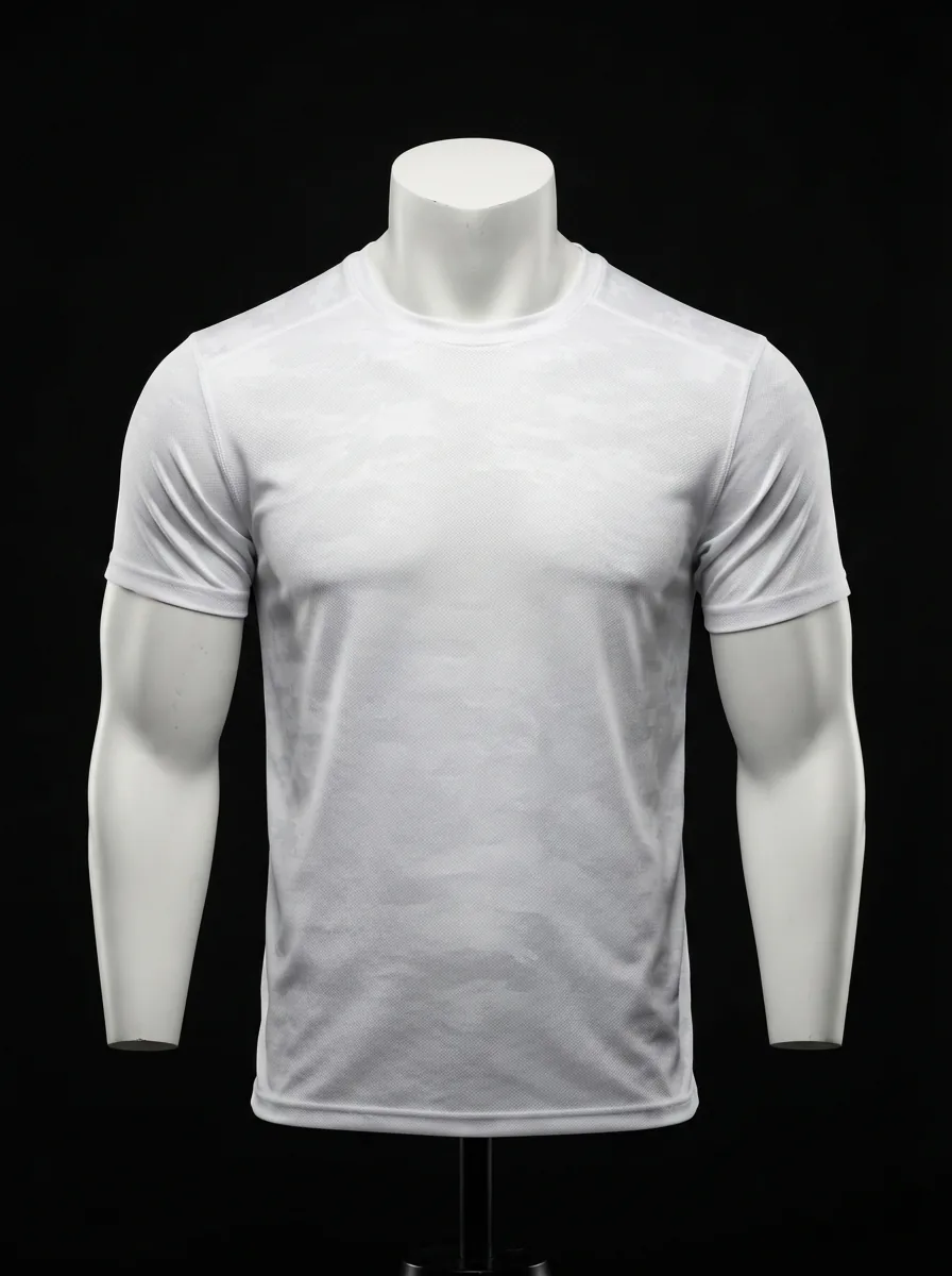Pure White Tee custom gym and training apparel on a mannequin
