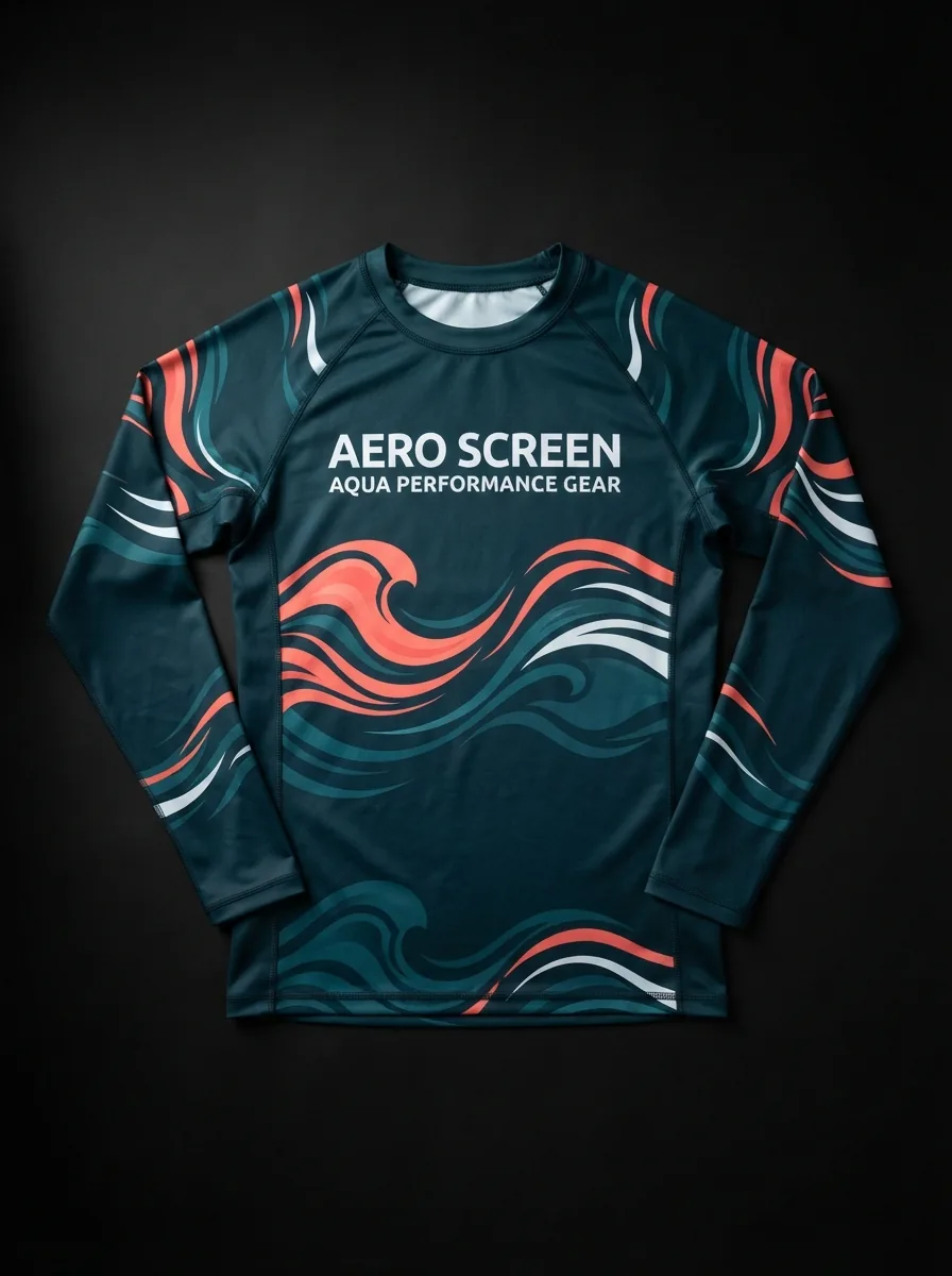 Aqua Wave Rash Guard custom MMA fightwear product shot
