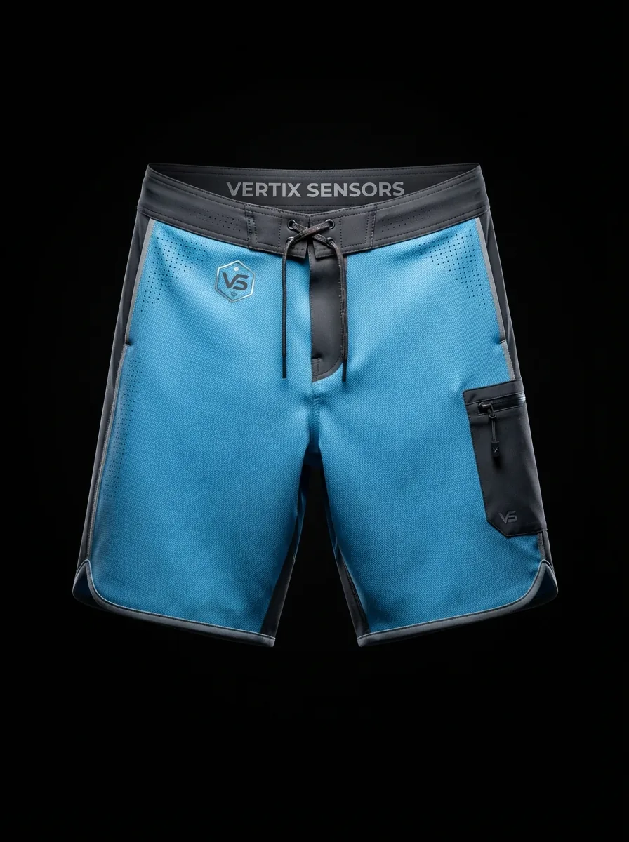 Sky Blue Board Shorts custom MMA fightwear product shot