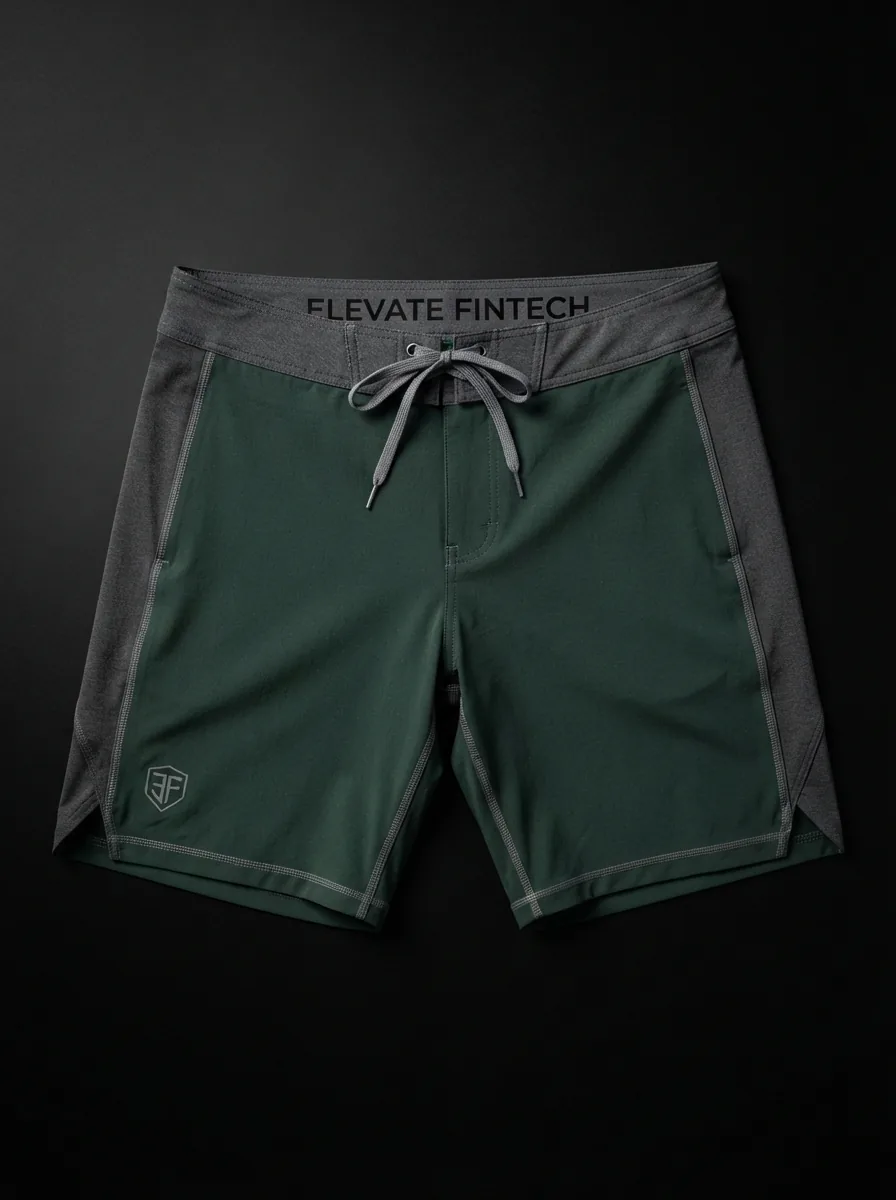 Forest Board Shorts custom MMA fightwear product shot