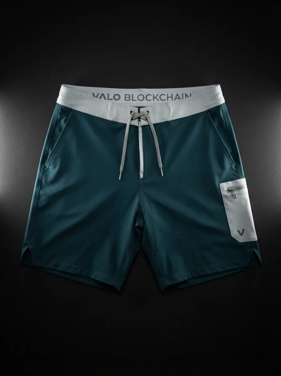 Deep Teal Board Shorts custom MMA fightwear product shot