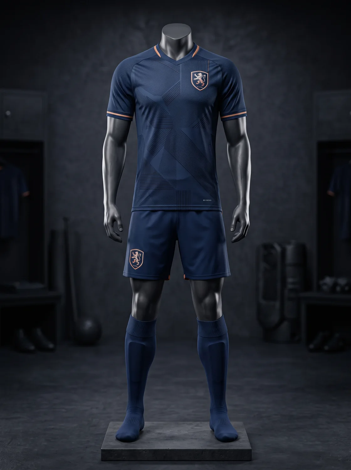 Midnight navy custom soccer uniform design