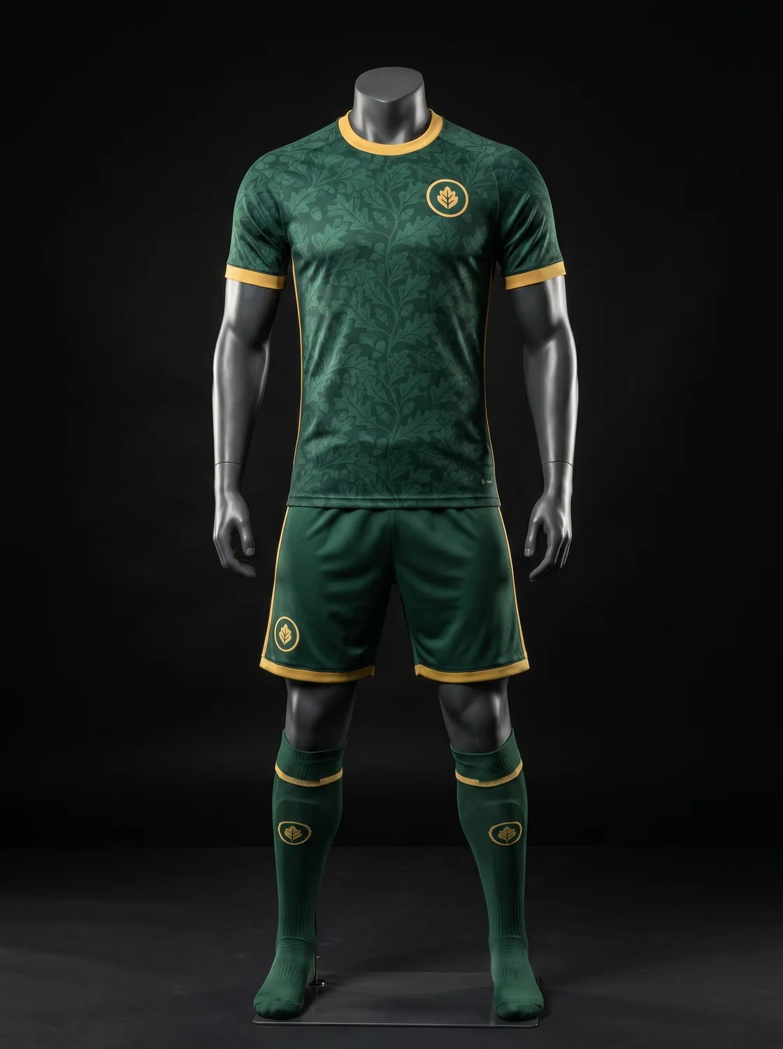 Forest green custom soccer uniform design