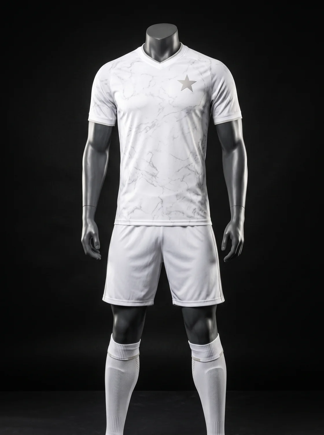 White marble custom soccer uniform design
