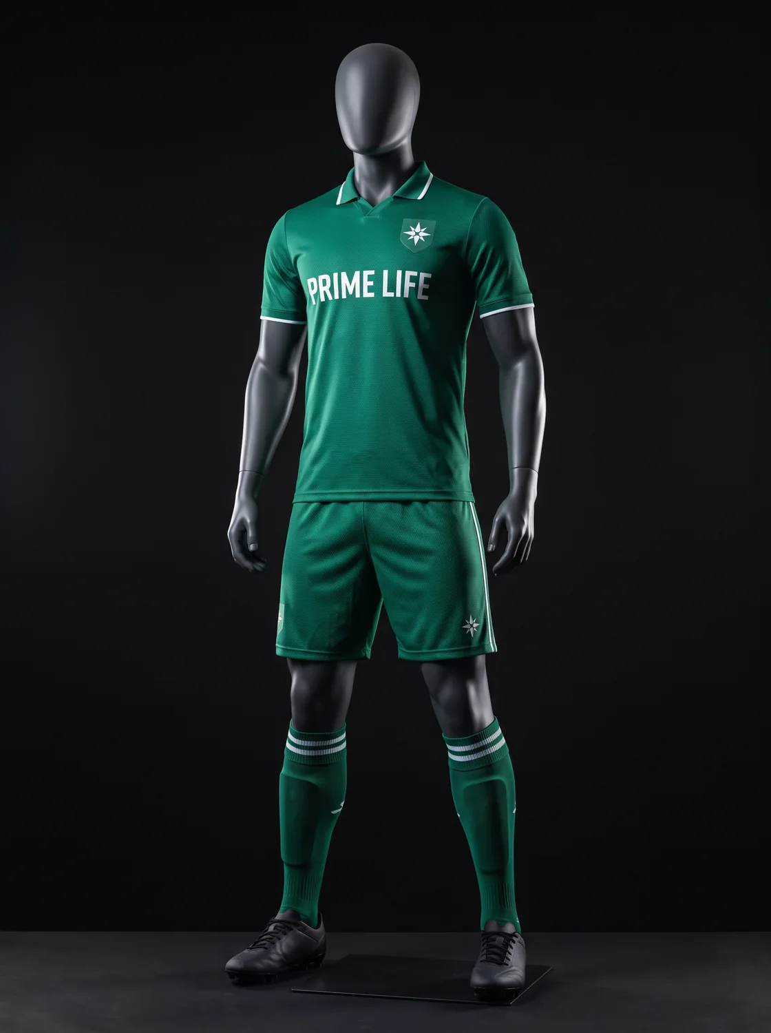 Emerald green custom soccer uniform design
