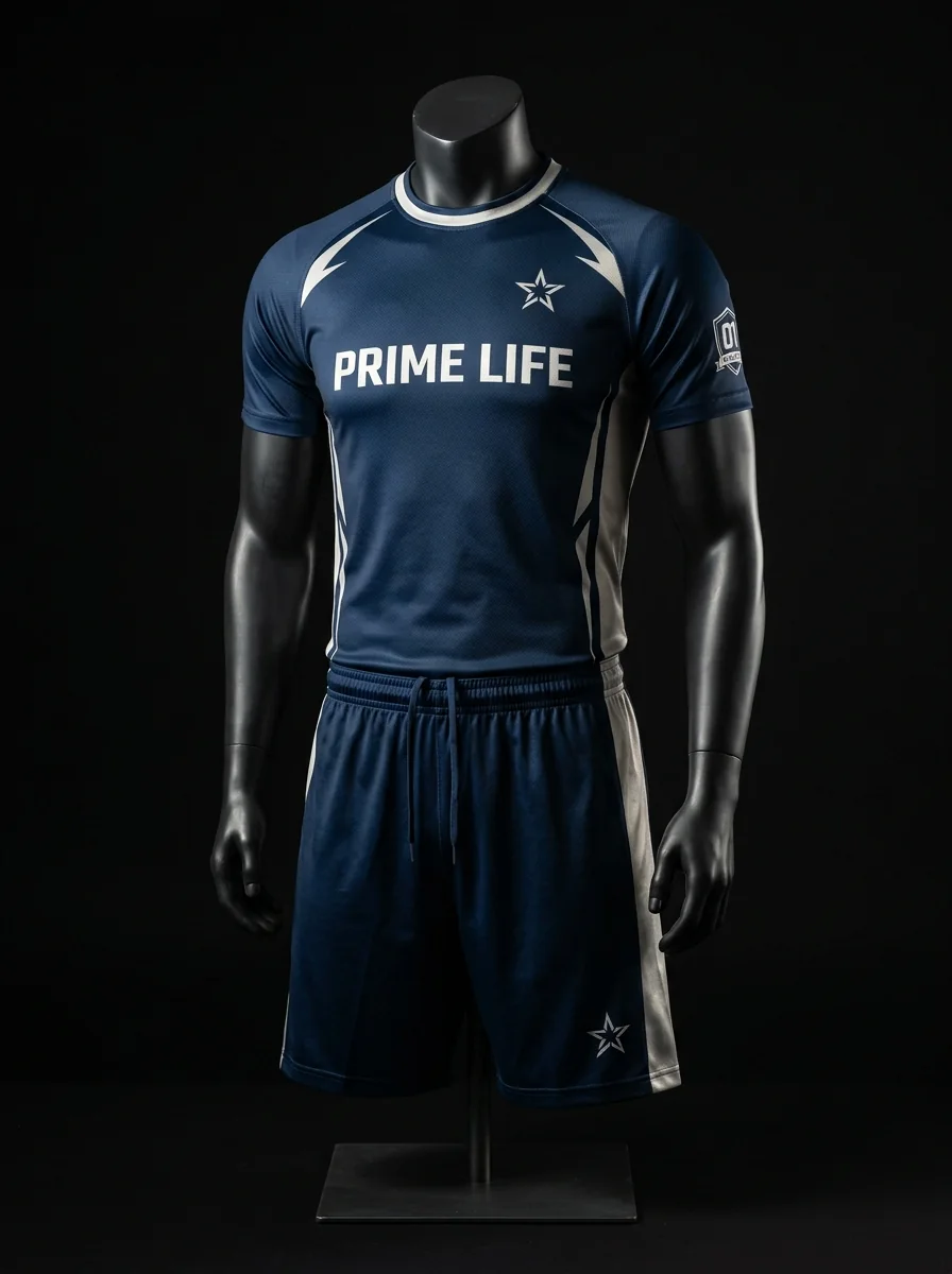Navy Prime custom volleyball uniform mannequin mockup